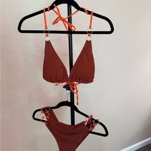 Source Unknown Rust and Tangerine Bikini